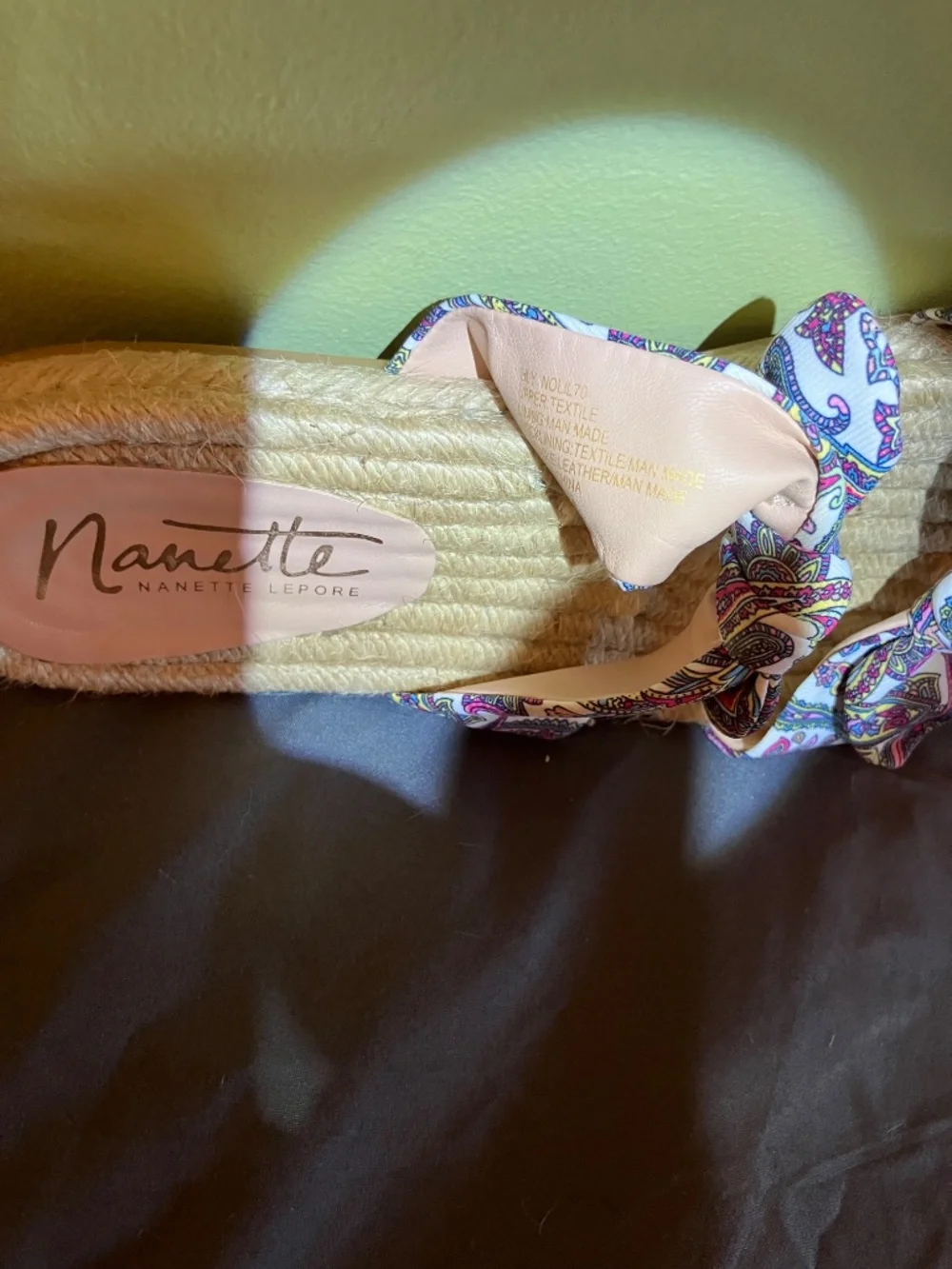 Nanette Lepore Lily Bow Espadrille Sandals (US WOMENS 8)